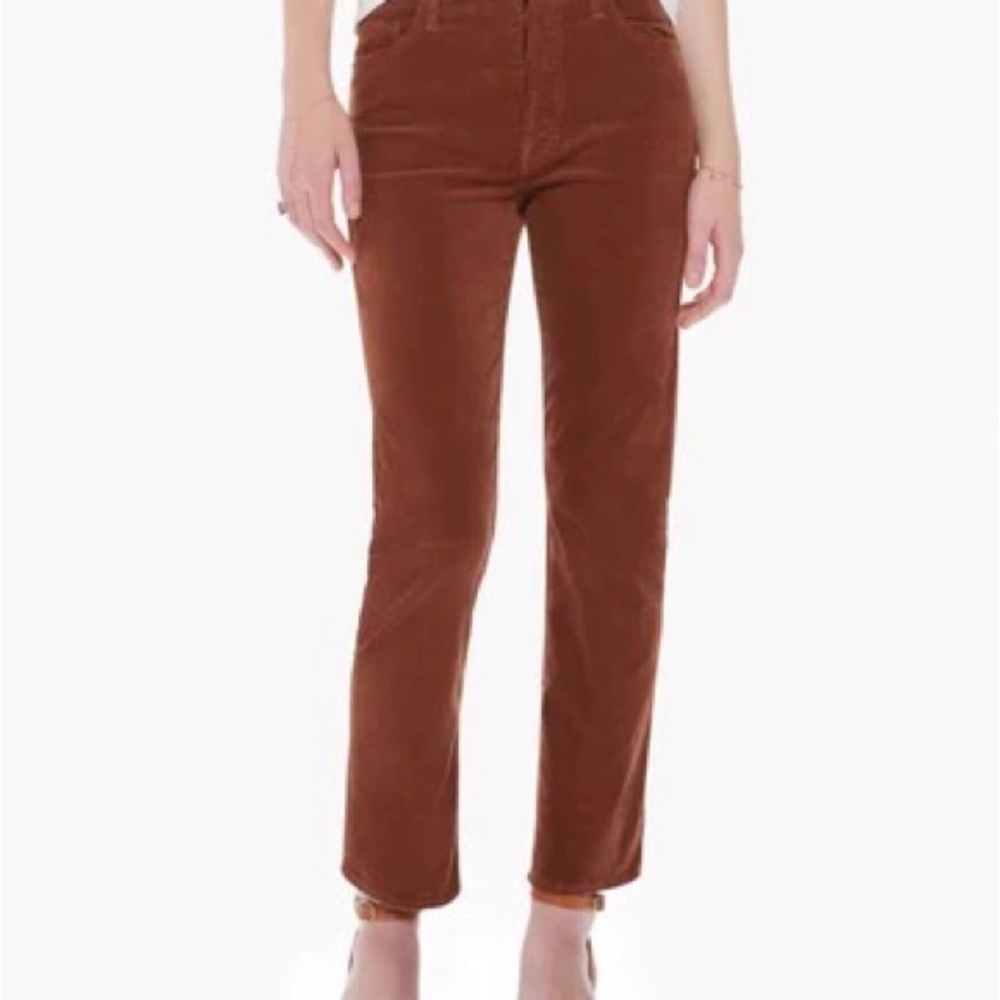 Mother Tomcat ankle straight leg corduroy pants size 26 “Friar Brown”